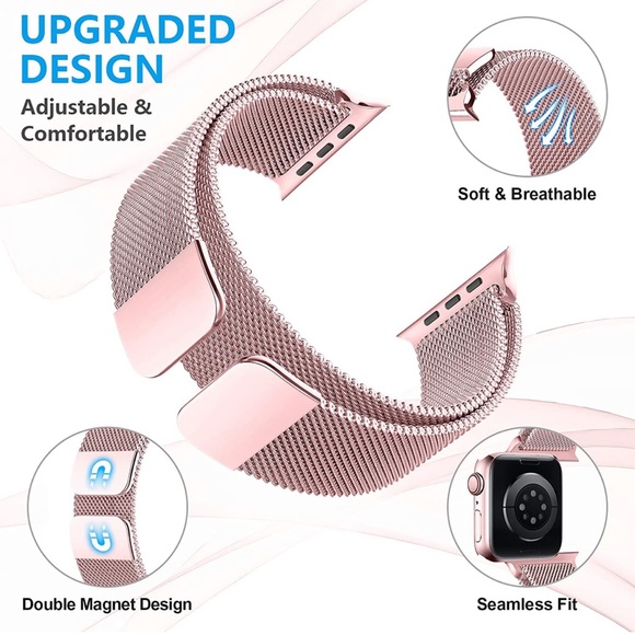 Metal Band Compatible with Apple Watch Bands 38mm-40mm - Picture 2 of 4